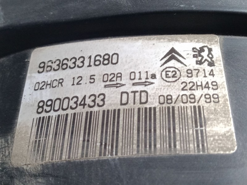 Recambio de faro izquierdo para citroën saxo (s0, s1) 1.5 d referencia OEM IAM   