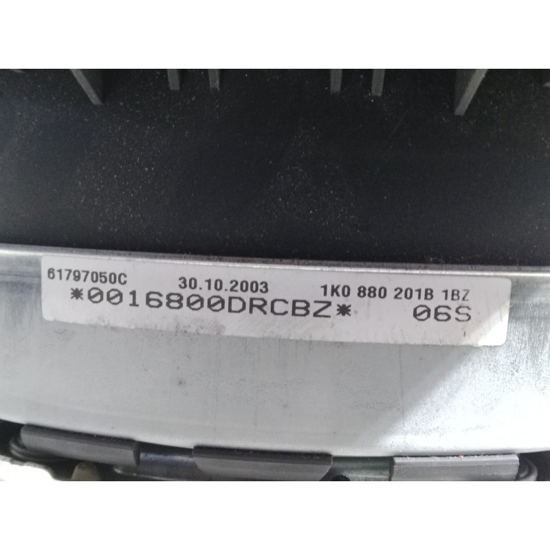 Recambio de airbag volante para volkswagen golf v (1k1) 1.9 tdi referencia OEM IAM 1K0880201B1BZ   Recambio de airbag volante para volkswagen golf v (1k1) 1.9 tdi referencia OEM IAM 1K0880201B1BZ