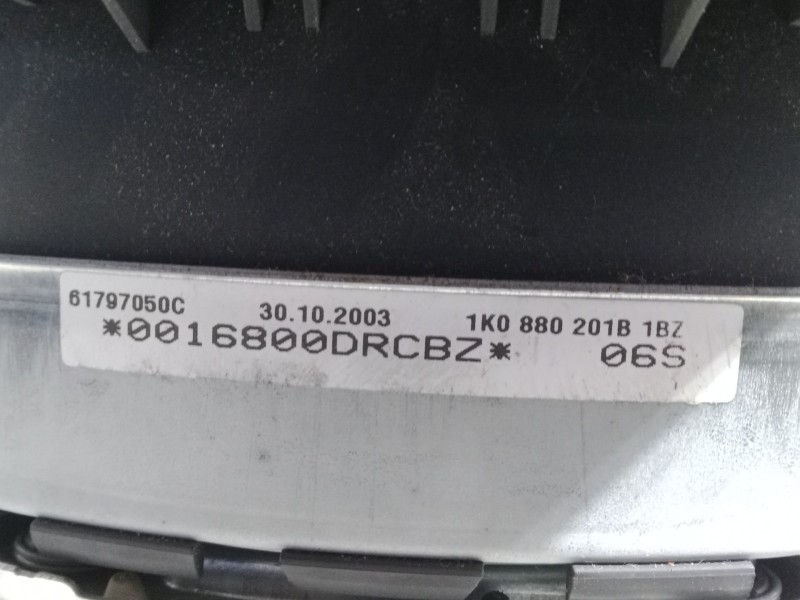 Recambio de airbag volante para volkswagen golf v (1k1) 1.9 tdi referencia OEM IAM 1K0880201B1BZ   Recambio de airbag volante para volkswagen golf v (1k1) 1.9 tdi referencia OEM IAM 1K0880201B1BZ