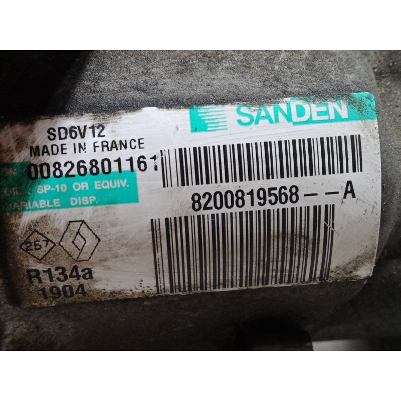 Recambio de compresor a/a para renault twingo ii (cn0_) 1.2 16v (cn04, cn0a, cn0b) referencia OEM IAM 8200819568  