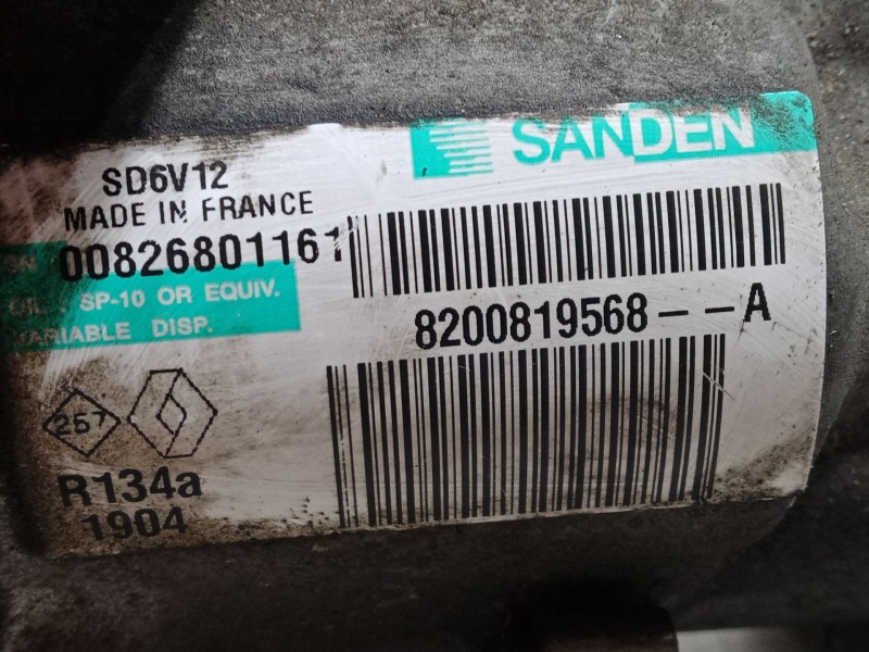 Recambio de compresor a/a para renault twingo ii (cn0_) 1.2 16v (cn04, cn0a, cn0b) referencia OEM IAM 8200819568  
