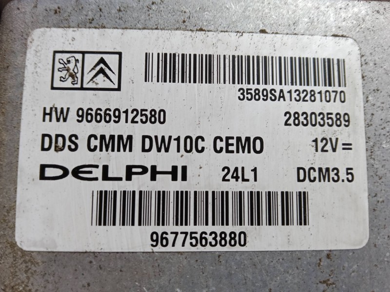 Recambio de centralita motor uce para citroën c4 grand picasso i (ua_) 2.0 hdi 150 referencia OEM IAM 9666912580 28303589 967756