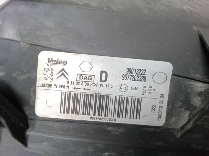 Recambio de faro derecho para peugeot partner tepee 1.6 hdi 90 referencia OEM IAM    Recambio de faro derecho para peugeot partner tepee 1.6 hdi 90 referencia OEM IAM