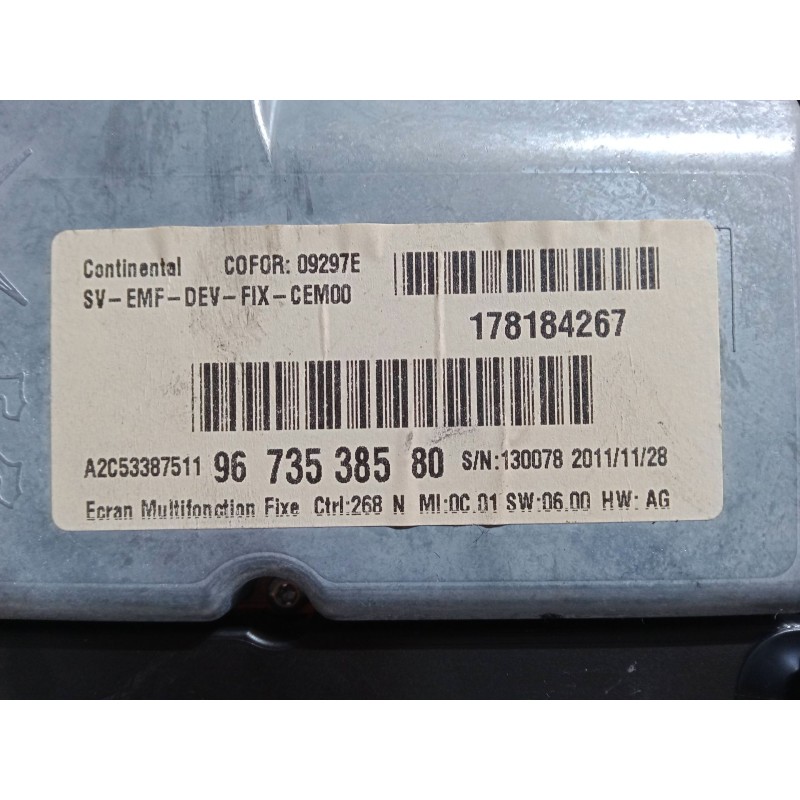 Recambio de cuadro instrumentos para citroën c4 grand picasso i (ua_) 2.0 hdi 150 referencia OEM IAM 9673538580  