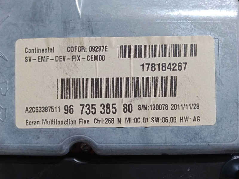 Recambio de cuadro instrumentos para citroën c4 grand picasso i (ua_) 2.0 hdi 150 referencia OEM IAM 9673538580  