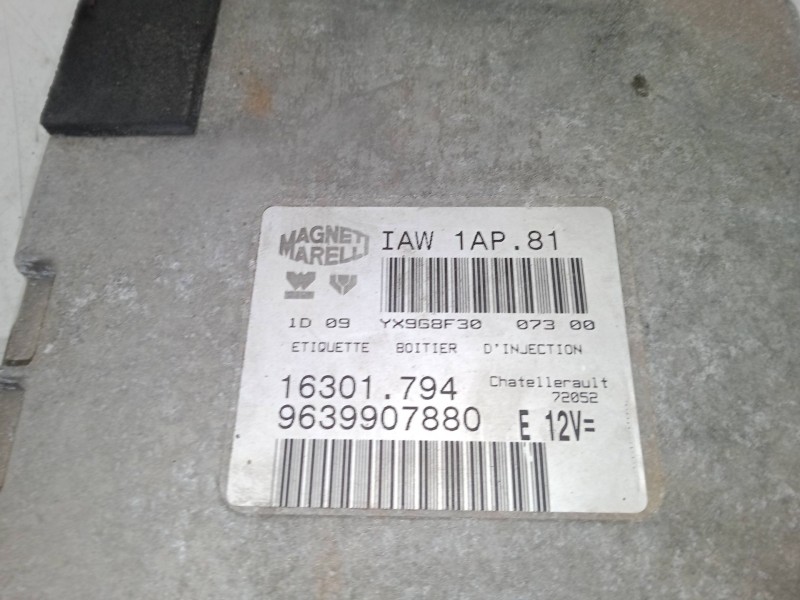 Recambio de centralita motor uce para peugeot 206 hatchback (2a/c) 1.4 i referencia OEM IAM 9639907880 16301.794 IAW1AP.81 Recambio de centralita motor uce para peugeot 206 hatchback (2a/c) 1.4 i referencia OEM IAM 9639907880 16301.794 IAW1AP.81