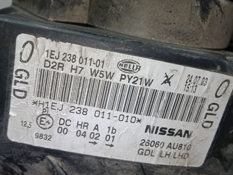 Recambio de faro derecho para nissan primera (p12) 2.2 di referencia OEM IAM 26060au810  