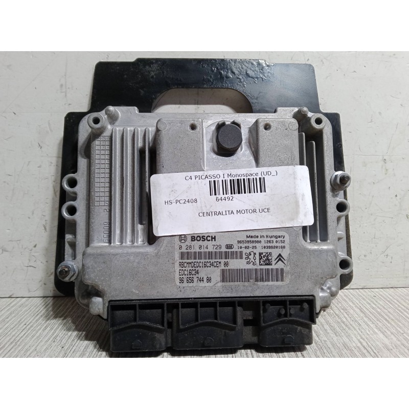 Recambio de centralita motor uce para citroën c4 picasso i monospace (ud_) 1.6 hdi referencia OEM IAM 9665674480 0281014729 9653