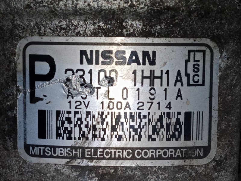 Recambio de alternador para nissan micra iv (k13k, k13kk) 1.2 referencia OEM IAM 231001HH1A  