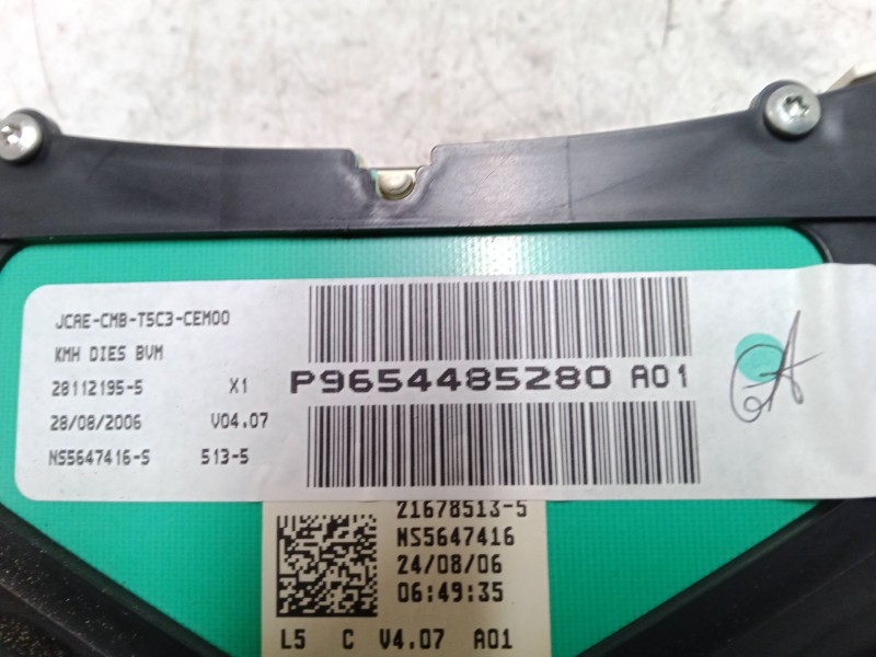 Recambio de cuadro instrumentos para peugeot 307 (3a/c) 1.6 hdi 110 referencia OEM IAM   