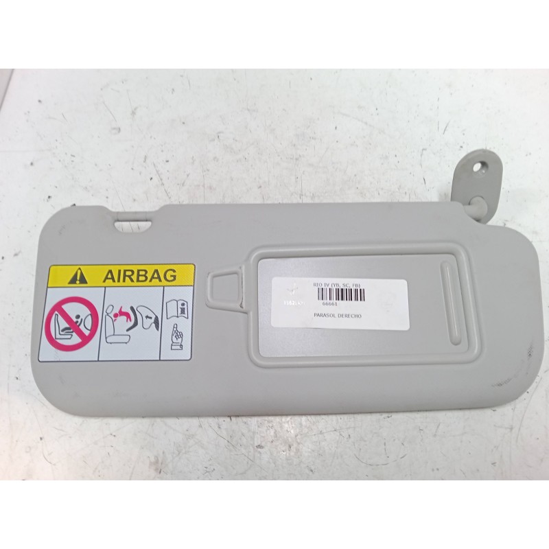 Recambio de parasol derecho para kia rio iv (yb, sc, fb) 1.0 t-gdi 100 referencia OEM IAM   