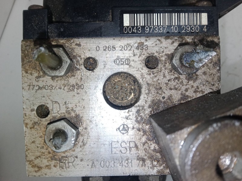 Recambio de abs para mercedes-benz clase a (w168) a 160 (168.033, 168.133) referencia OEM IAM 0265202433  