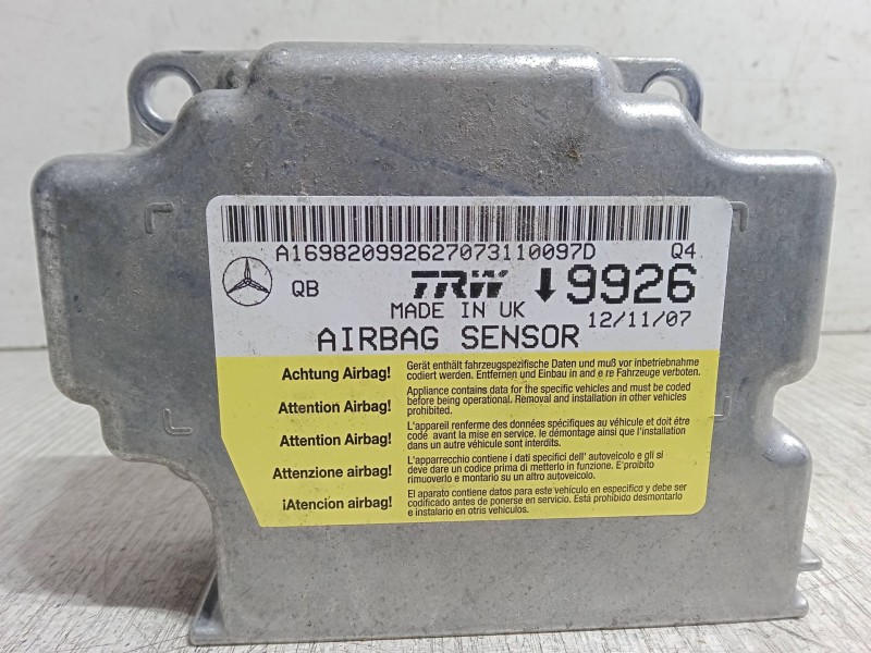 Recambio de centralita airbag para mercedes-benz clase a (w169) a 150 (169.031, 169.331) referencia OEM IAM A1698209926270731100