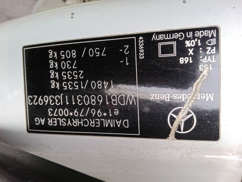 mercedes-benz clase a (w168) del año 2000