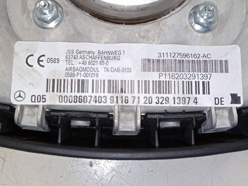 Recambio de airbag volante para mercedes-benz clase a (w169) a 180 cdi (169.007, 169.307) referencia OEM IAM 311127596162  A0008 Recambio de airbag volante para mercedes-benz clase a (w169) a 180 cdi (169.007, 169.307) referencia OEM IAM 311127596162  A0008