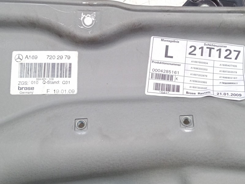 Recambio de elevalunas electrico delantero izquierdo para mercedes-benz clase a (w169) a 180 cdi (169.007, 169.307) referencia O Recambio de elevalunas electrico delantero izquierdo para mercedes-benz clase a (w169) a 180 cdi (169.007, 169.307) referencia O