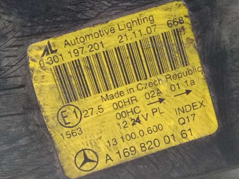 Recambio de faro izquierdo para mercedes-benz clase a (w169) a 150 (169.031, 169.331) referencia OEM IAM A1698200261  0301197202