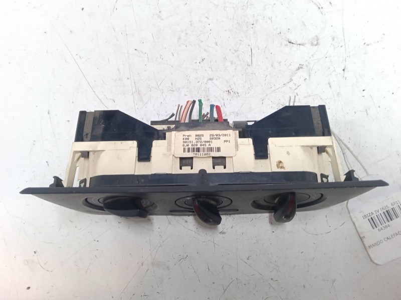 Recambio de mando calefaccion / a/a para seat ibiza iv (6j5, 6p1) 1.4 referencia OEM IAM 6J0820045A   Recambio de mando calefaccion / a/a para seat ibiza iv (6j5, 6p1) 1.4 referencia OEM IAM 6J0820045A