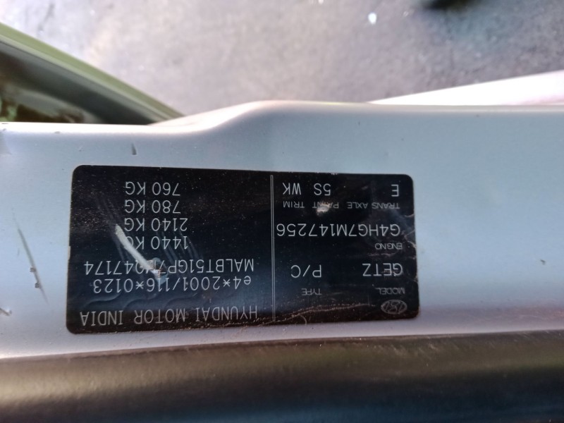 hyundai getz (tb) del año 2007