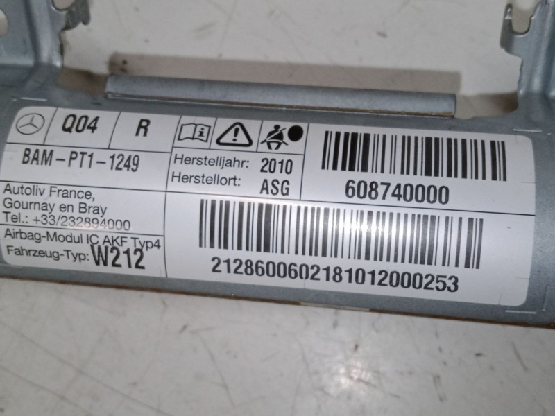 Recambio de airbag lateral delantero derecho para mercedes-benz clase e (w212) e 200 cdi / bluetec (212.005, 212.006) referencia