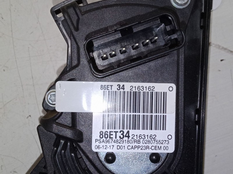 Recambio de pedal acelerador para peugeot 308 ii (lb_, lp_, lw_, lh_, l3_) 1.2 thp 110 referencia OEM IAM 9674829180   Recambio de pedal acelerador para peugeot 308 ii (lb_, lp_, lw_, lh_, l3_) 1.2 thp 110 referencia OEM IAM 9674829180