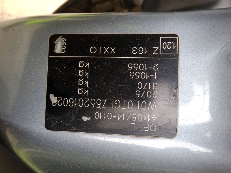 opel zafira a monospace (t98) del año 2004