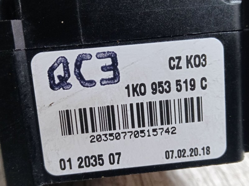 Recambio de mando limpiaparabrisas para volkswagen eos (1f7, 1f8) 2.0 tdi referencia OEM IAM 1K0953519C   Recambio de mando limpiaparabrisas para volkswagen eos (1f7, 1f8) 2.0 tdi referencia OEM IAM 1K0953519C