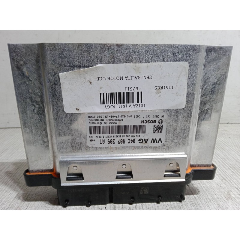 Recambio de centralita motor uce para seat ibiza v (kj1, kjg) 1.0 tsi referencia OEM IAM 04C907309AT  0261S17501