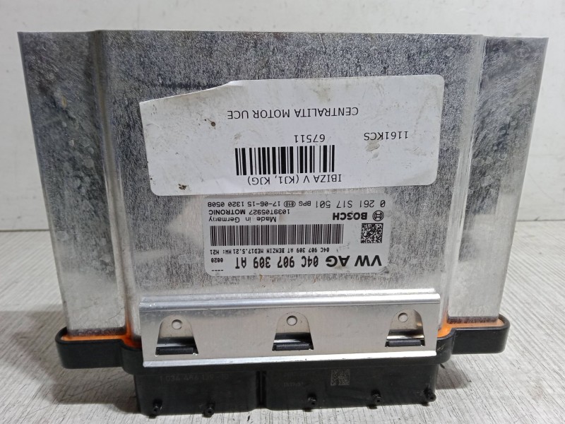 Recambio de centralita motor uce para seat ibiza v (kj1, kjg) 1.0 tsi referencia OEM IAM 04C907309AT  0261S17501