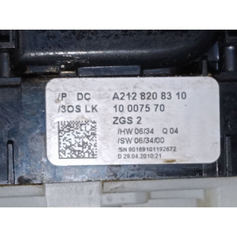 Recambio de mando elevalunas delantero izquierdo para mercedes-benz clase e (w212) e 200 cdi / bluetec (212.005, 212.006) refere