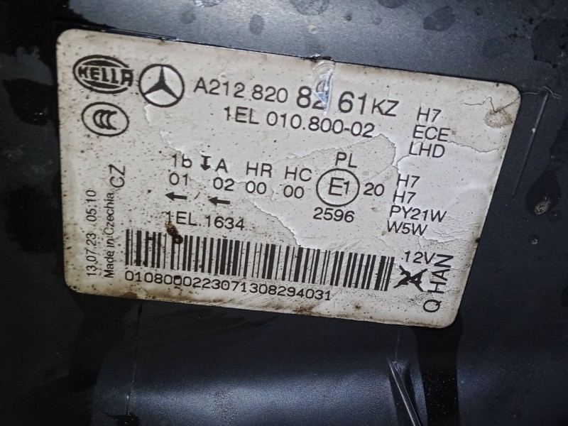 Recambio de faro derecho para mercedes-benz clase e (w212) e 200 cdi / bluetec (212.005, 212.006) referencia OEM IAM A2128208261