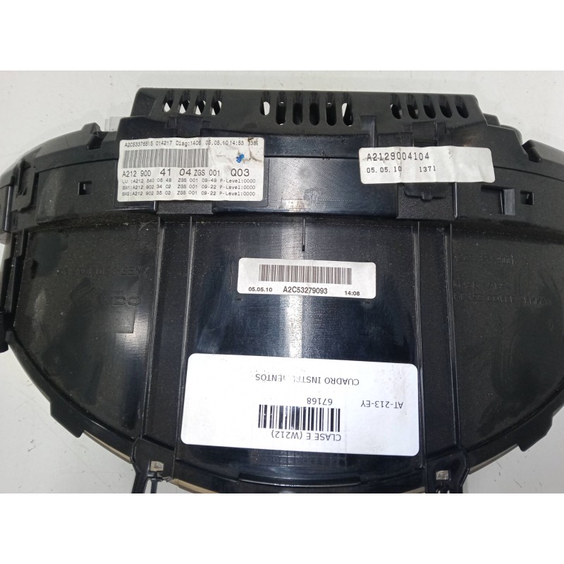 Recambio de cuadro instrumentos para mercedes-benz clase e (w212) e 200 cdi / bluetec (212.005, 212.006) referencia OEM IAM A212