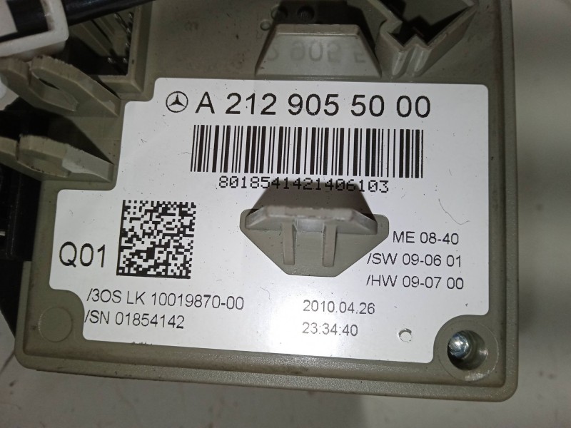 Recambio de clausor para mercedes-benz clase e (w212) e 200 cdi / bluetec (212.005, 212.006) referencia OEM IAM A2129055000  