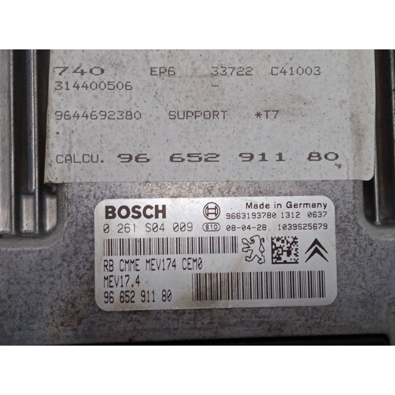 Recambio de centralita motor uce para peugeot 308 i (4a_, 4c_) 1.6 16v referencia OEM IAM 9665291180  0261S04009 Recambio de centralita motor uce para peugeot 308 i (4a_, 4c_) 1.6 16v referencia OEM IAM 9665291180  0261S04009