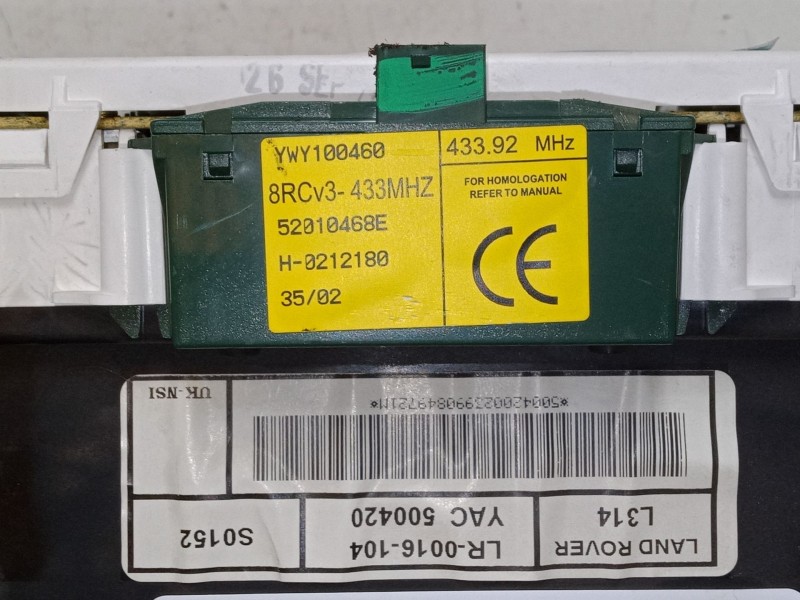 Recambio de cuadro instrumentos para land rover freelander i (l314) 2.0 td4 4x4 referencia OEM IAM YWY100460  52010468E Recambio de cuadro instrumentos para land rover freelander i (l314) 2.0 td4 4x4 referencia OEM IAM YWY100460  52010468E