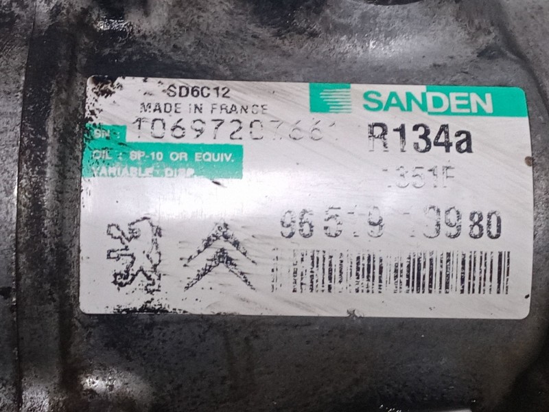 Recambio de compresor a/a para peugeot 307 (3a/c) 2.0 16v referencia OEM IAM 9651919980  
