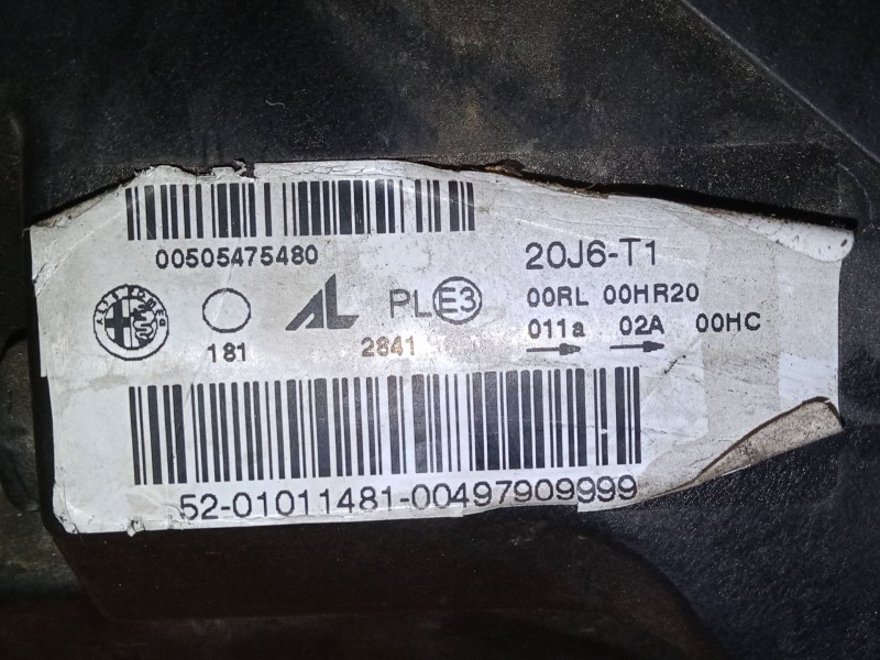 Recambio de faro izquierdo para alfa romeo giulietta (940_) 1.6 jtdm (940fxd1a) referencia OEM IAM   