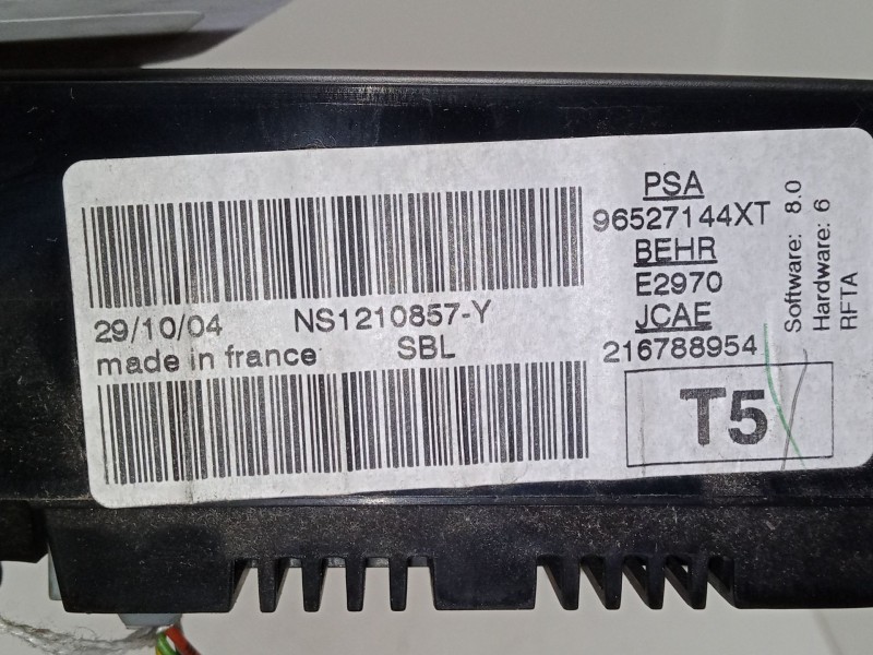 Recambio de mando climatizador para peugeot 307 (3a/c) 2.0 hdi 90 referencia OEM IAM 96527144XT   Recambio de mando climatizador para peugeot 307 (3a/c) 2.0 hdi 90 referencia OEM IAM 96527144XT