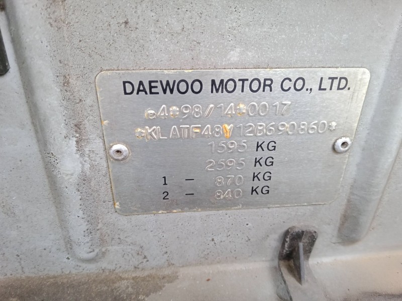 daewoo lanos (klat) del año 2002