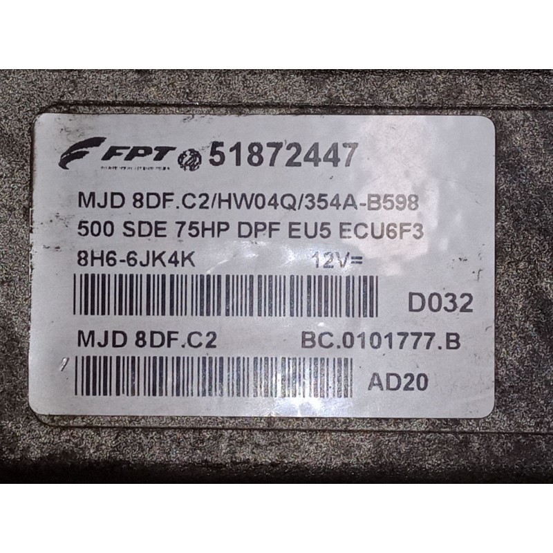 Recambio de centralita motor uce para fiat 500 (312_) 1.3 d multijet (312axb1a) referencia OEM IAM 51872447  0101777B