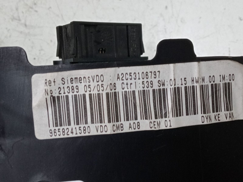 Recambio de cuadro instrumentos para peugeot 1007 (km_) 1.6 16v referencia OEM IAM 9658241580  A2C53106797 Recambio de cuadro instrumentos para peugeot 1007 (km_) 1.6 16v referencia OEM IAM 9658241580  A2C53106797
