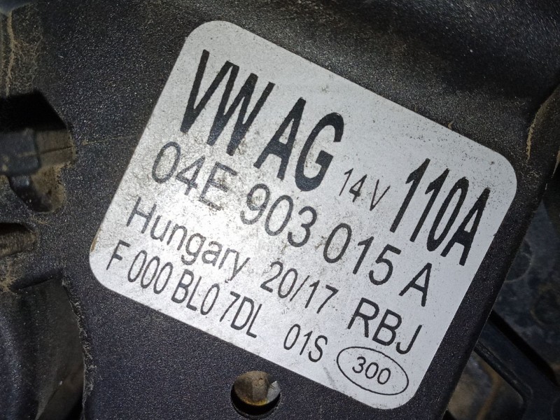 Recambio de alternador para seat ibiza v (kj1, kjg) 1.0 tsi referencia OEM IAM 04E903015A  F000BL07DL