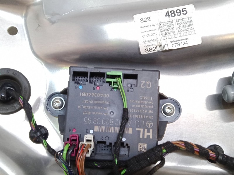 Recambio de elevalunas electrico trasero izquierdo para mercedes-benz clase e (w212) e 200 cdi / bluetec (212.005, 212.006) refe