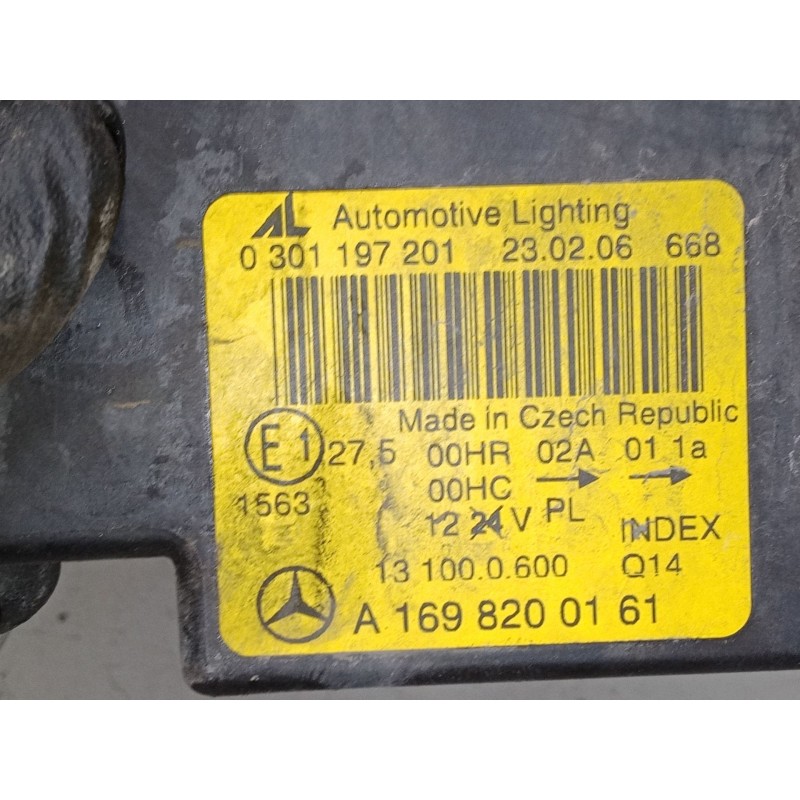 Recambio de faro izquierdo para mercedes-benz clase a (w169) a 180 cdi (169.007, 169.307) referencia OEM IAM A1698200161  