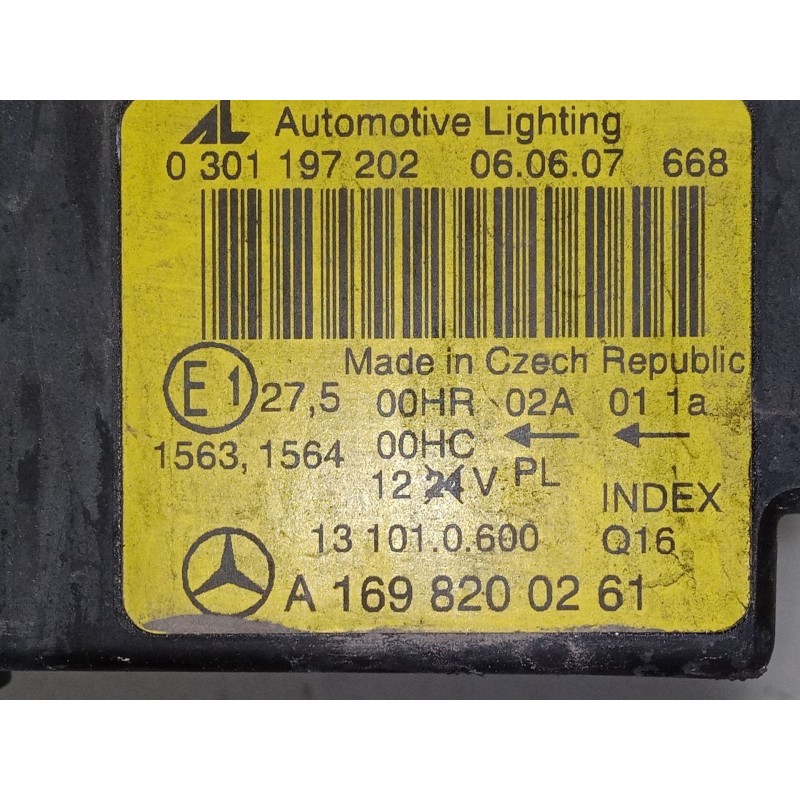 Recambio de faro derecho para mercedes-benz clase a (w169) a 180 cdi (169.007, 169.307) referencia OEM IAM A1698200261  