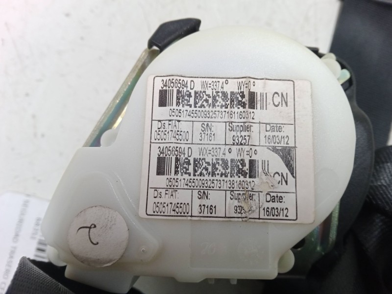 Recambio de cinturon seguridad trasero central para alfa romeo giulietta (940_) 1.6 jtdm (940fxd1a) referencia OEM IAM   