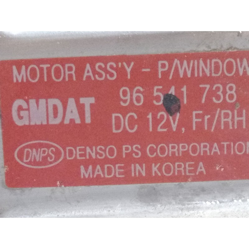 Recambio de elevalunas electrico delantero derecho para chevrolet aveo / kalos hatchback (t200) 1.4 16v referencia OEM IAM 96541
