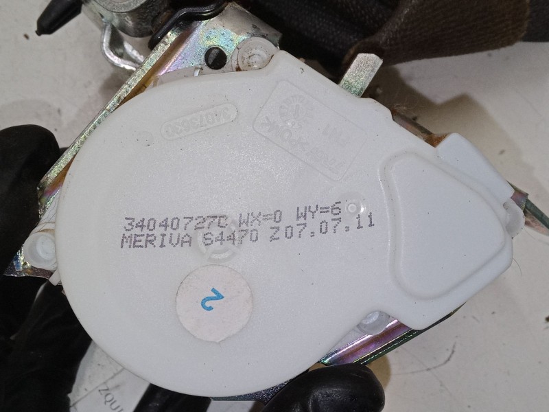 Recambio de cinturon seguridad delantero izquierdo para opel meriva b monospace (s10) 1.4 (75) referencia OEM IAM   