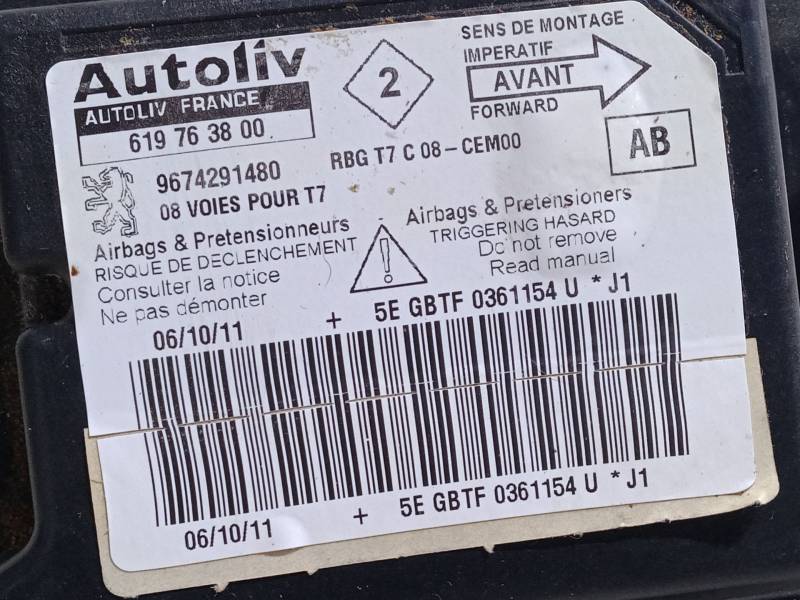 CENTRALITA AIRBAG 9674291480 619763800 