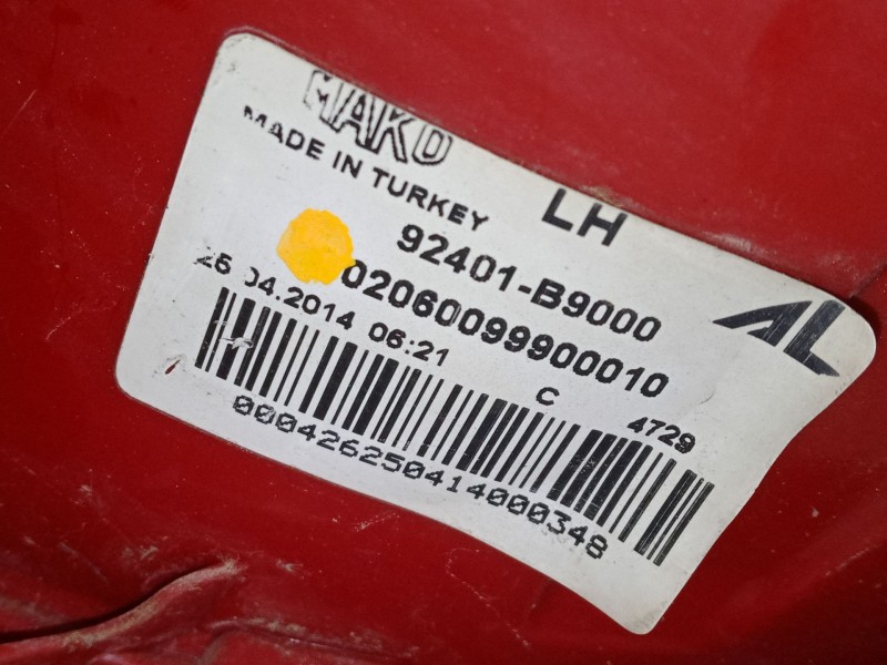 Recambio de piloto trasero izquierdo para hyundai i10 ii (ba, ia) 1.0 referencia OEM IAM 92401b9000  